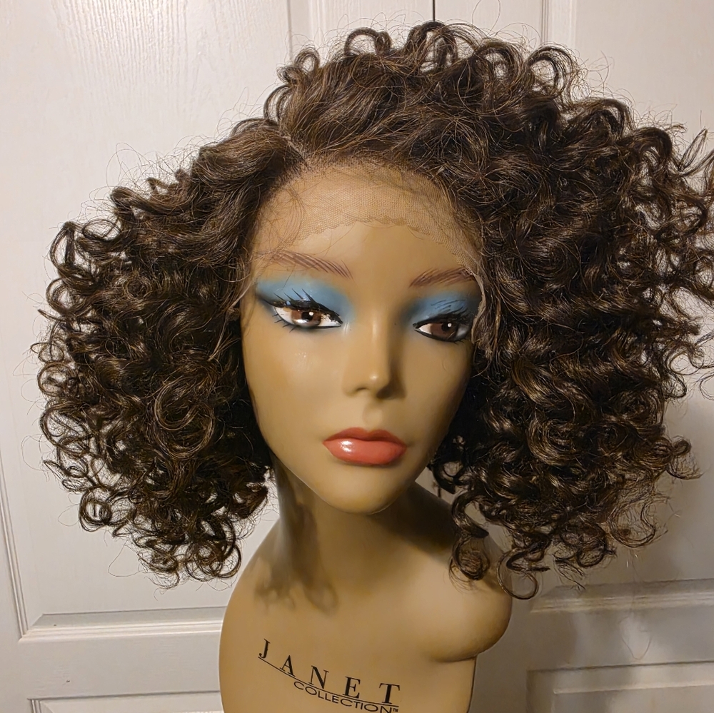 Beshe HD Invisible Lace Front Wig with Natural Curly Style JOJO F4/27